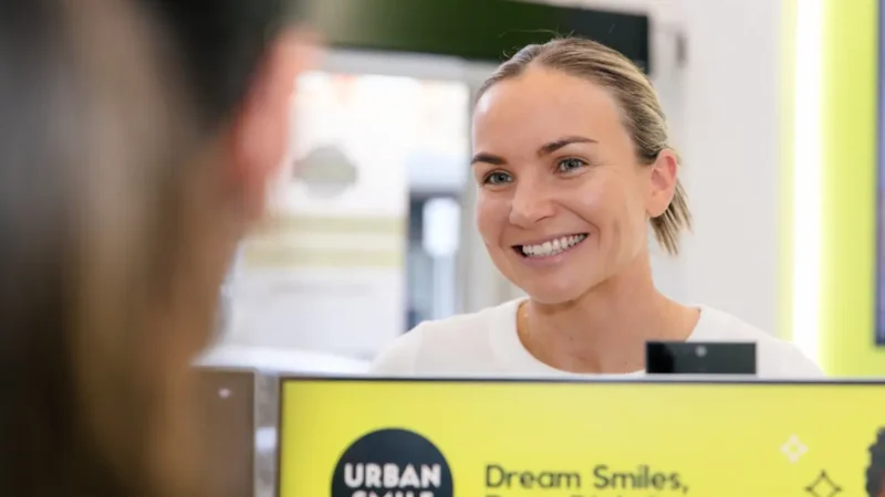 Emily Bates visiting Urban Smile Hawthorn